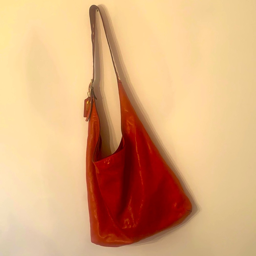 --RARE --Limited Edition COACH hobo large RED leather shoulder bag!